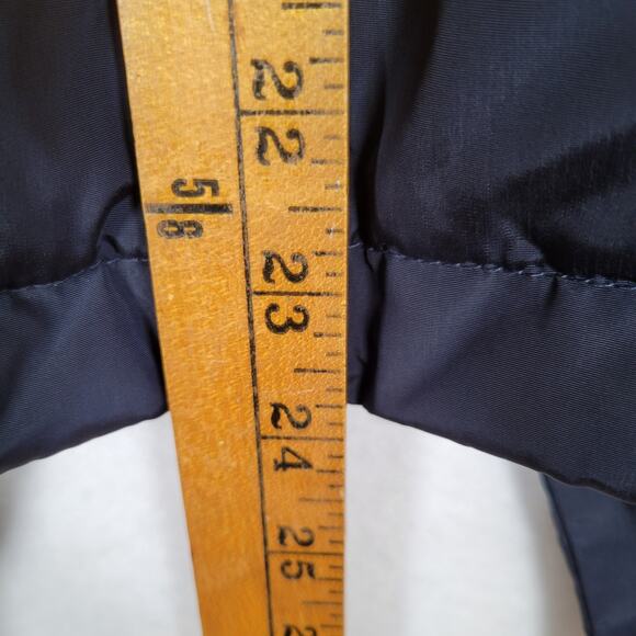 Marithe Francois Girbaud Women Down Puffer Coat Size Medium Blue Rabbit Fur Hood - Picture 13 of 14